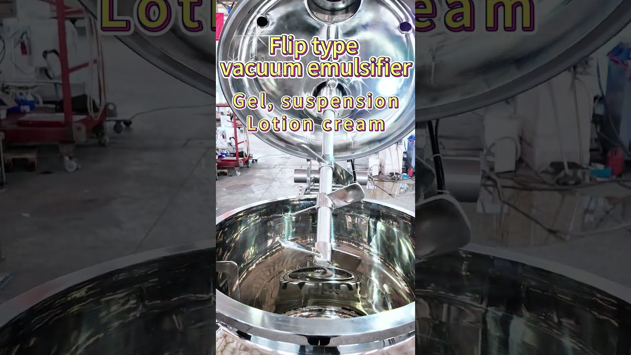Flip type vacuum emulsifier#emulsifier#mixer#equipment #machine #homogenizer