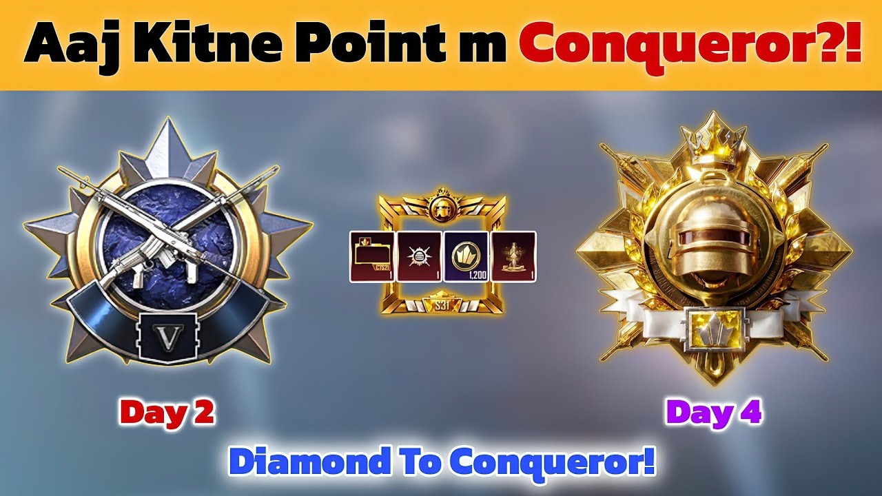 🇮🇳 Day 3 - Conqueror Points ⁉️ Diamond To Conqueror Rank Push Solo,Duo,Squad Tips & tricks ✅
