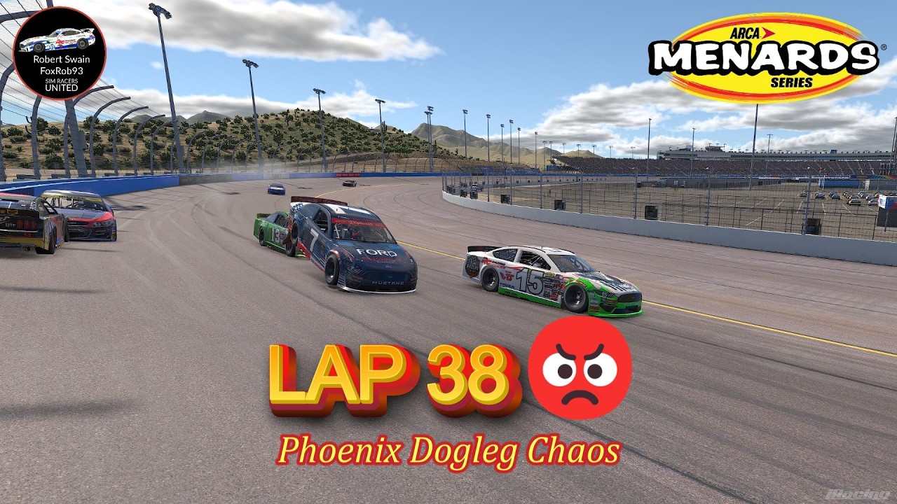 SPUN FROM P6 ON LAP 38! 😡 ARCA Chaos at Phoenix (Dogleg Madness) | iRacing