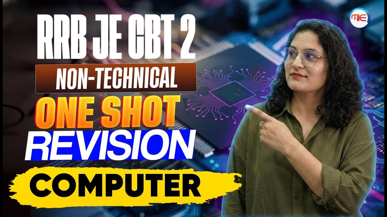 RRB JE CBT 2 | Computer One Shot Revision | Non-Technical Classes | by preeti mam