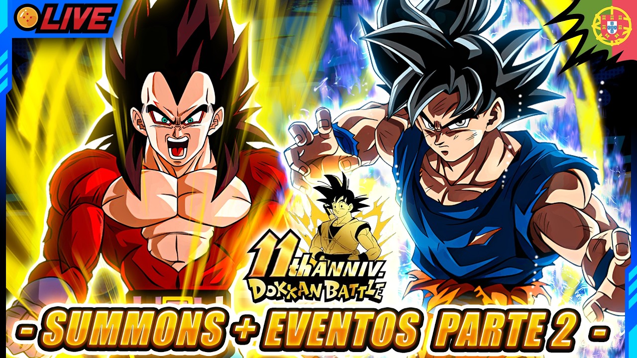 UI GOKU e SSJ4 VEGETA SUMMONS + EVENTOS PARTE 2 DO 11º ANIVERSÁRIO - LIVE DBZ Dokkan Battle