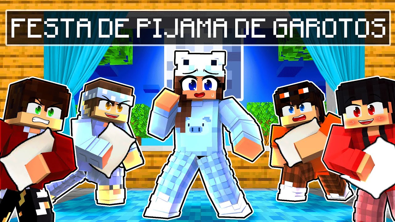 MENINA na FESTA DO PIJAMA de GAROTOS no Minecraft ◂Miika▸