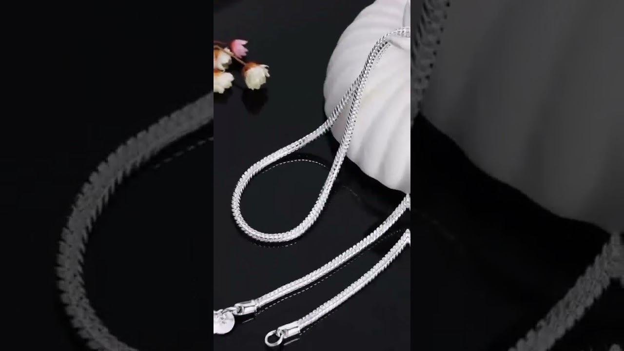 925 Sterling Silver Snake Chain Necklace – 1MM 3MM Pendant Necklace for Men & Women