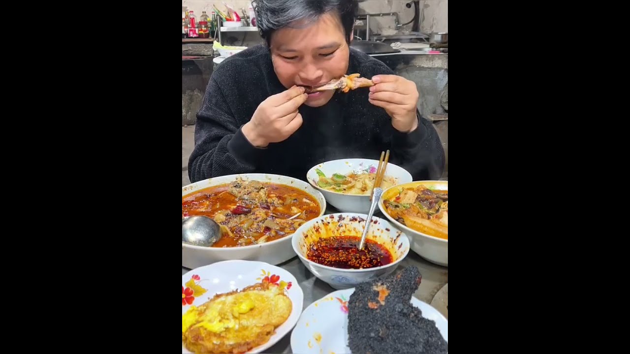 ASMR MUKBANG | Fire spicy Mushrooms, Fire Noodles, Sausages, Spam, Smoked Chicken, Octopus #45