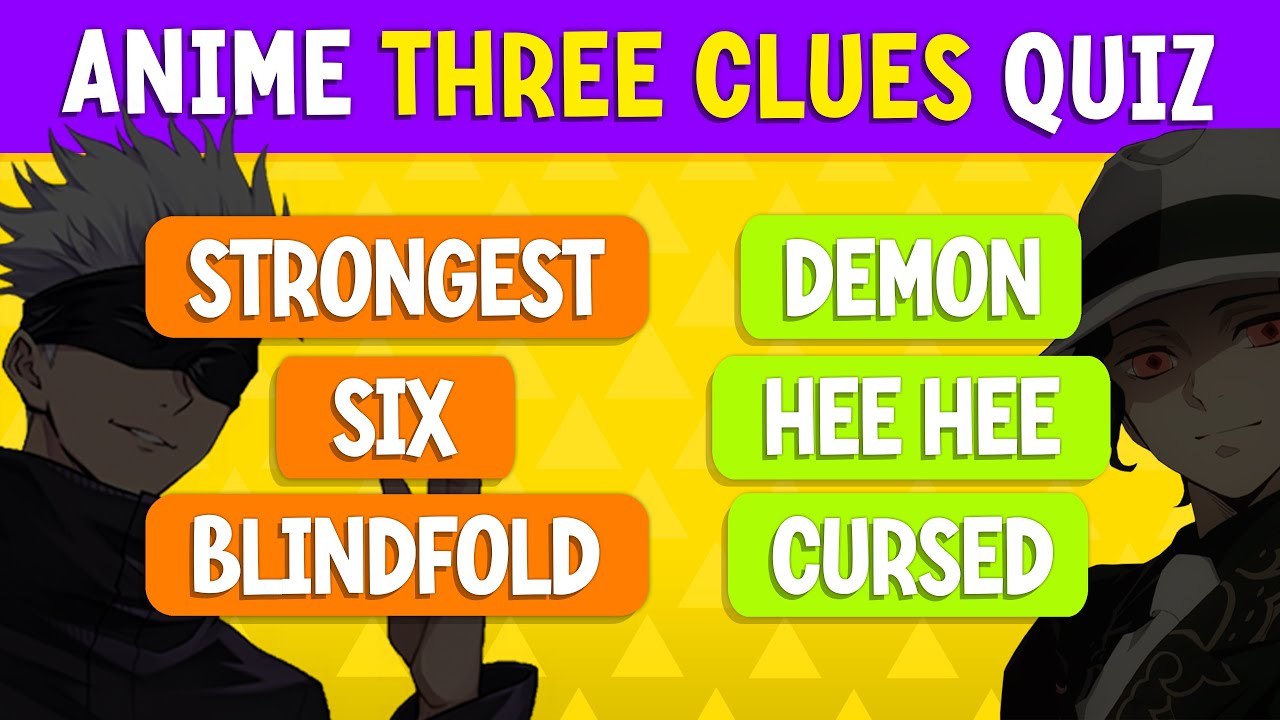 Guess the ANIME CHARACTER with THREE CLUES ONLY! 🔍⚡ | Anime Quiz