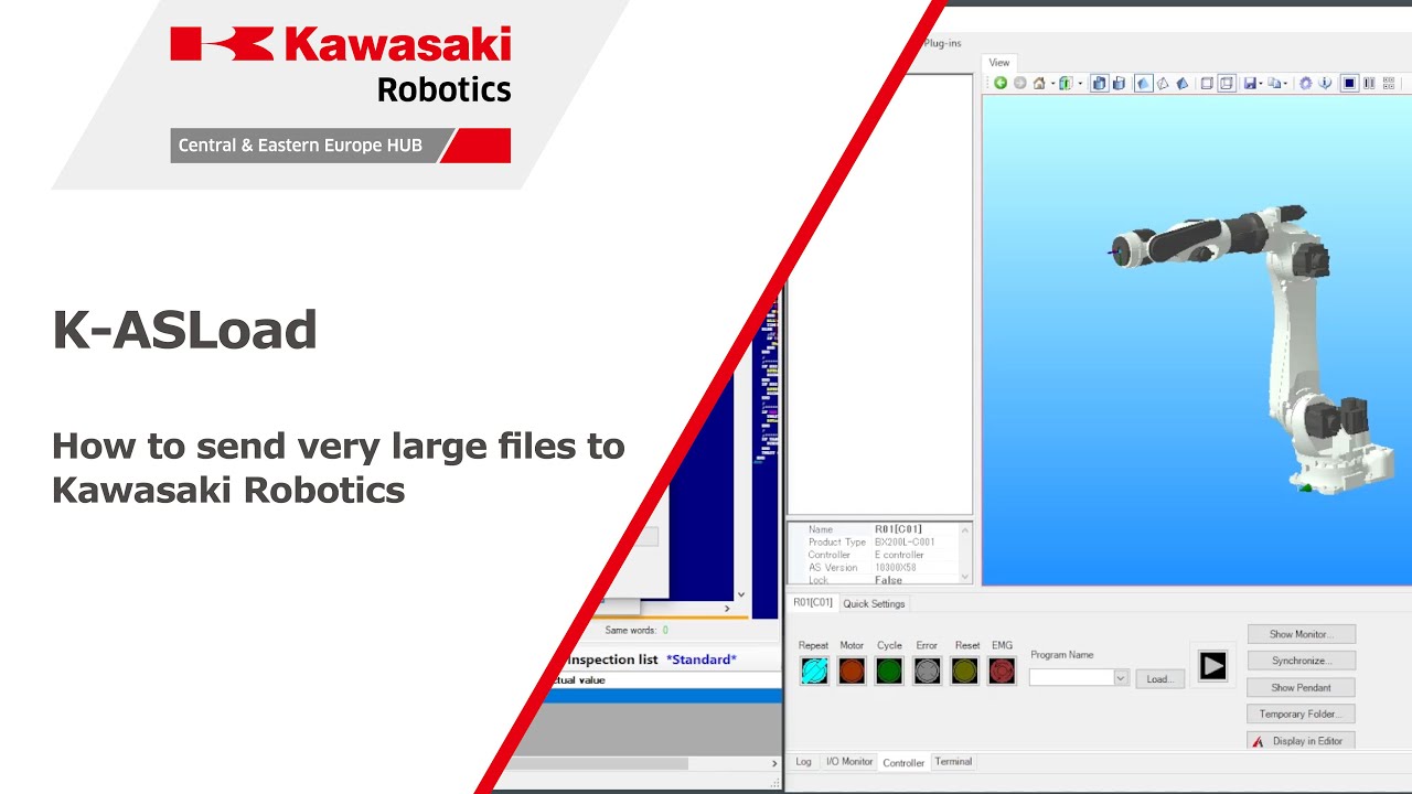 K-ASLoad - how to configure software to upload CAD/CAM programs to a Kawasaki Robotics controller