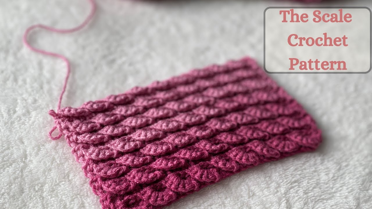 The Scale Crochet Pattern | Textured, 2-row repeat crochet tutorial