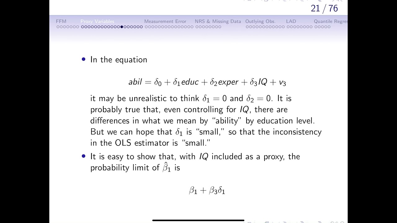 9.2 Example of using a proxy variable