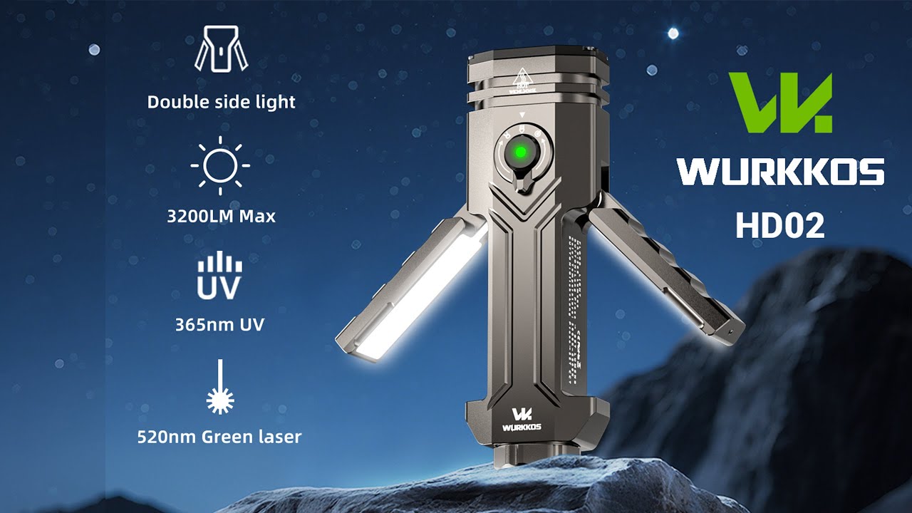You NEED This Flashlight! Wurkkos HD02: 4-in-1 Beam Transform Flashlight Unboxing #wurkkos #HD02