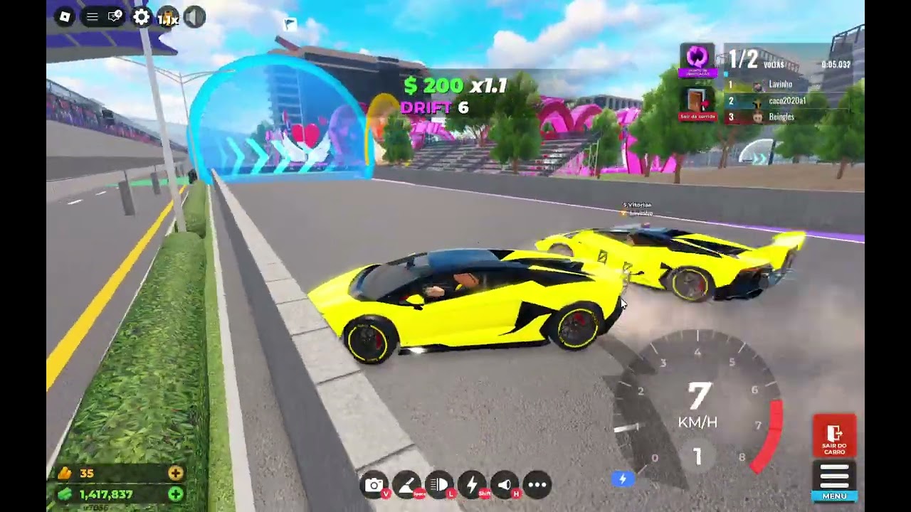 Jogando Drive World DENOVO-Roblox