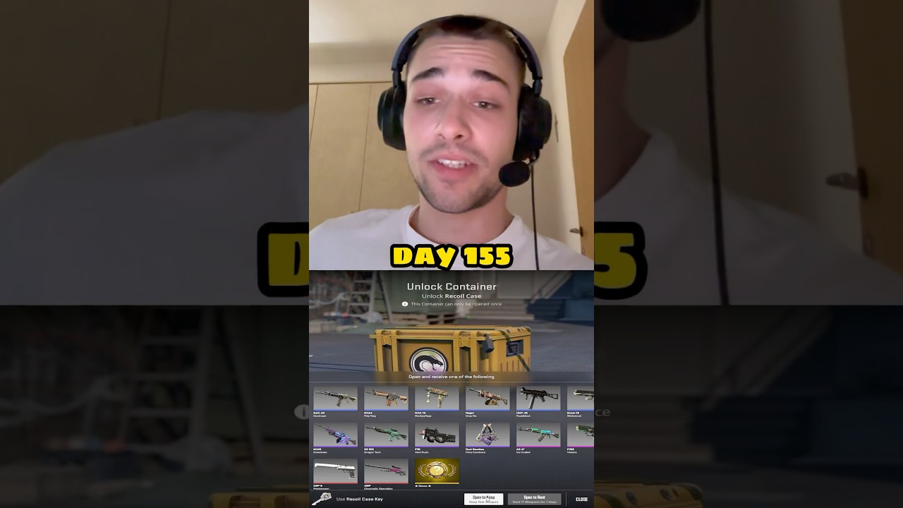 OPENING 1 CASE EVERY DAY UNTIL I GET GLOVES day 155 #shorts #cs2 #csgo #counterstrike #case