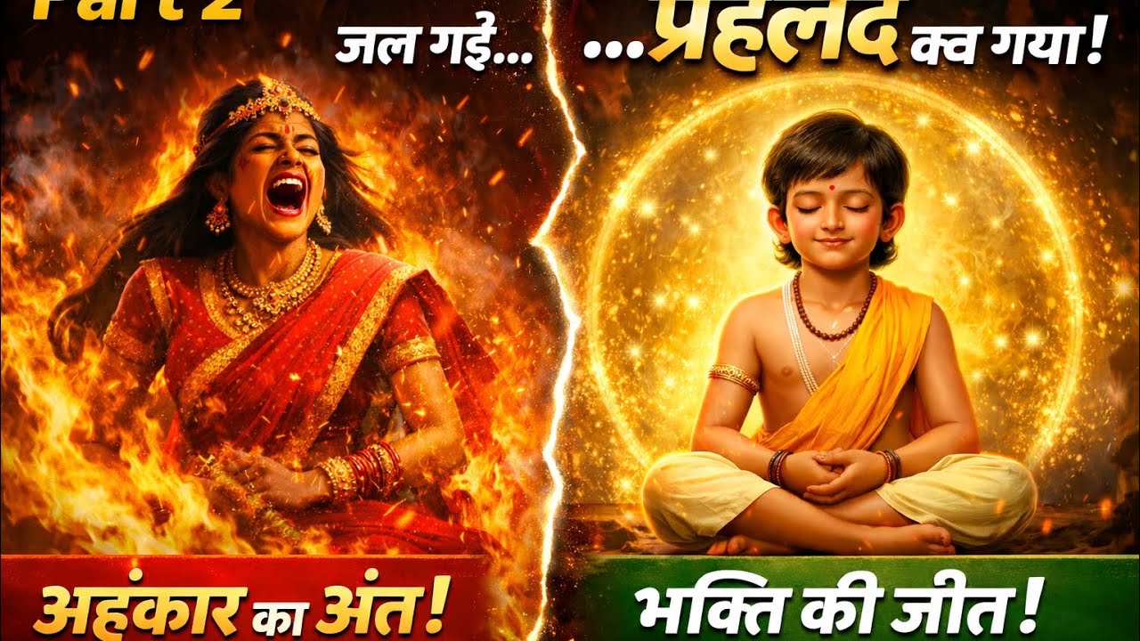 सच्ची भक्ति के आगे अहंकार हार गया 😱 | Holika Dahan Story 🔥 #shorts