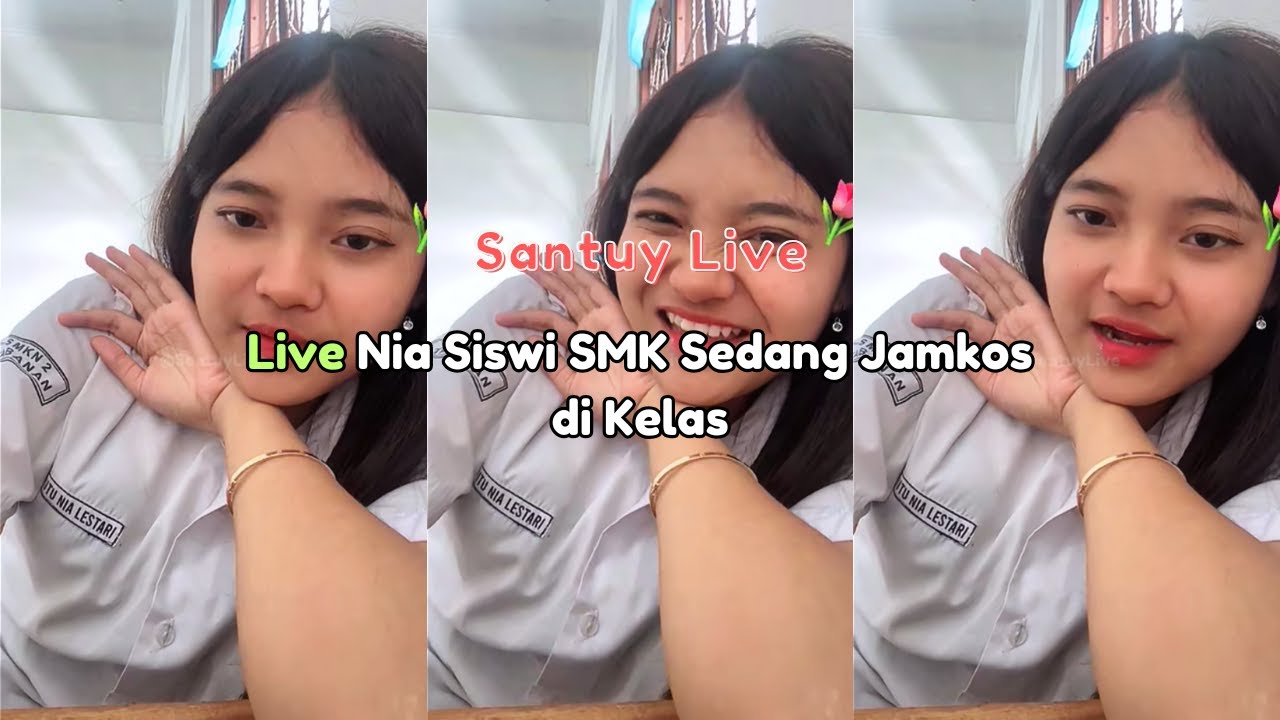 Live Nia Siswi SMK Sedang Jamkos di Kelas