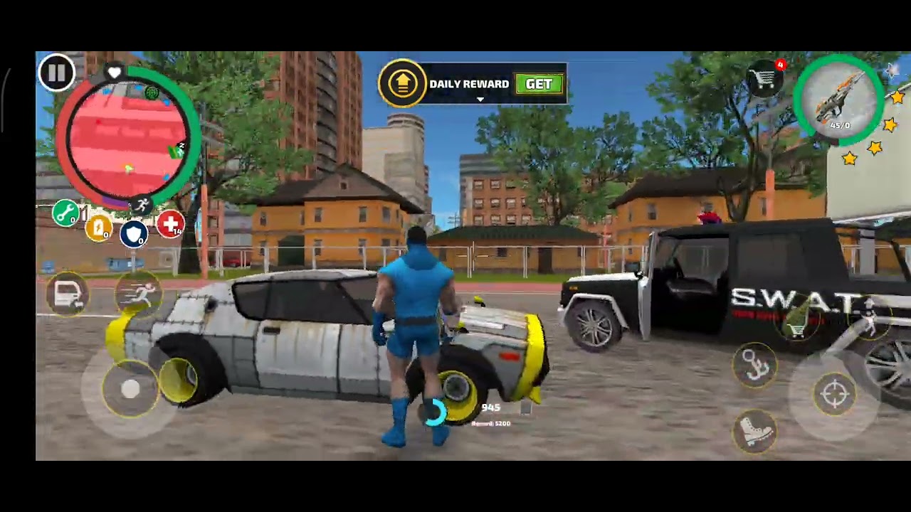 Rope hero vice town in fight