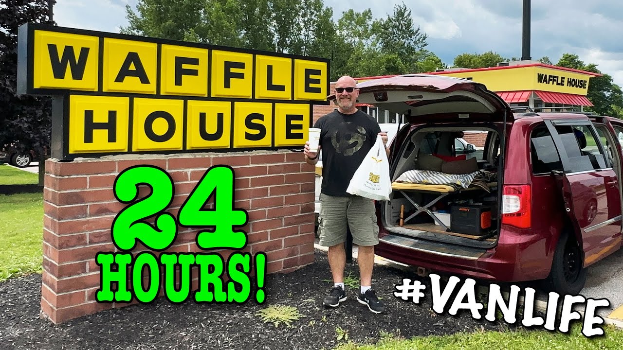 Проживание в Waffle House 24 часа • Скрытый кемпинг