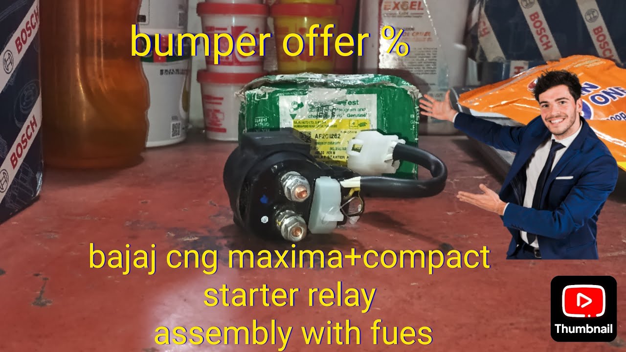 Bajaj cng maxima+compact starter Relay assembly part number -AF201263 MRP:-482