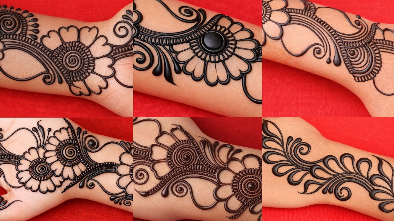 Very simple unique style mehndi design for back hand | Best 6 mehndi design 2026 | mehandi designs