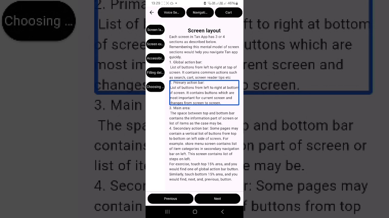 TAN Accessibility Bytes | Screen Reader Tips: Understanding the TAN App Layout