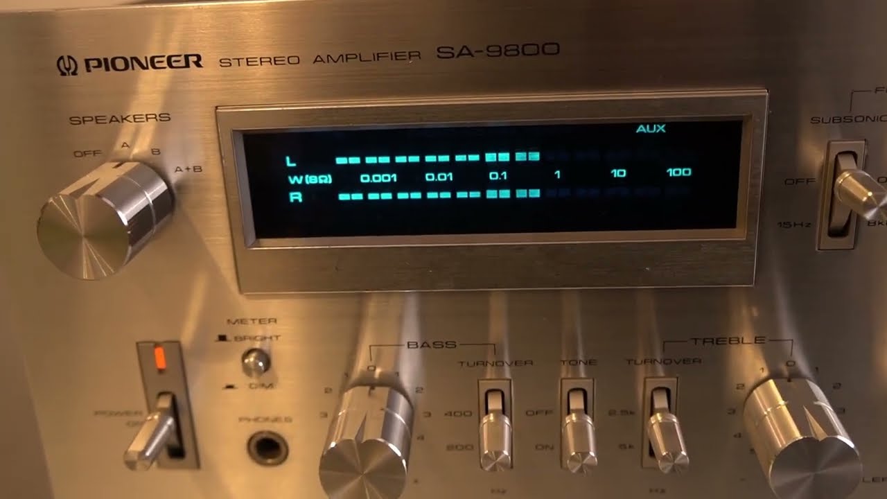 PIONEER SA-9800 VINTAGE STEREO HIFI INTEGRATED AMPLIFIER FLAT AUDIO DEMO TECHNO ELETRONIC MUSIC .MP3