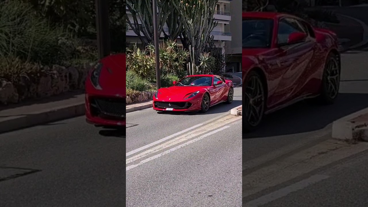 two ferraris on the street in monaco #luxurylifestyle #millionaire #sportcars #rich #monaco