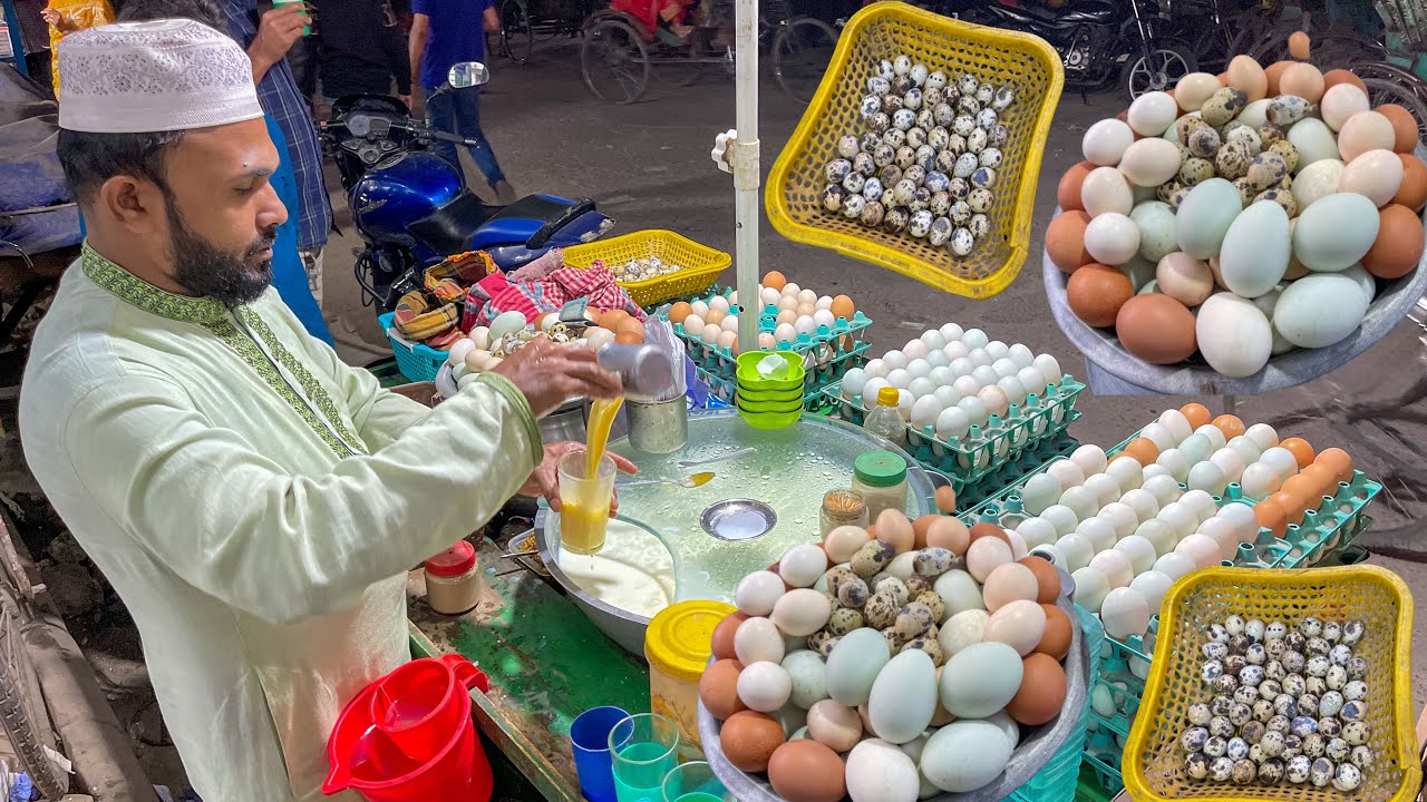 Extreme Hot Milk & Egg Mixture to Boost Manliness | Bangladeshi Street Food