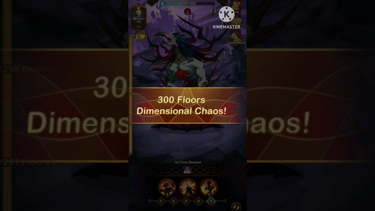 First time to clear Rift floor 300!!! 🤩 with 2 SPs only! [AFK Arena] #shorts