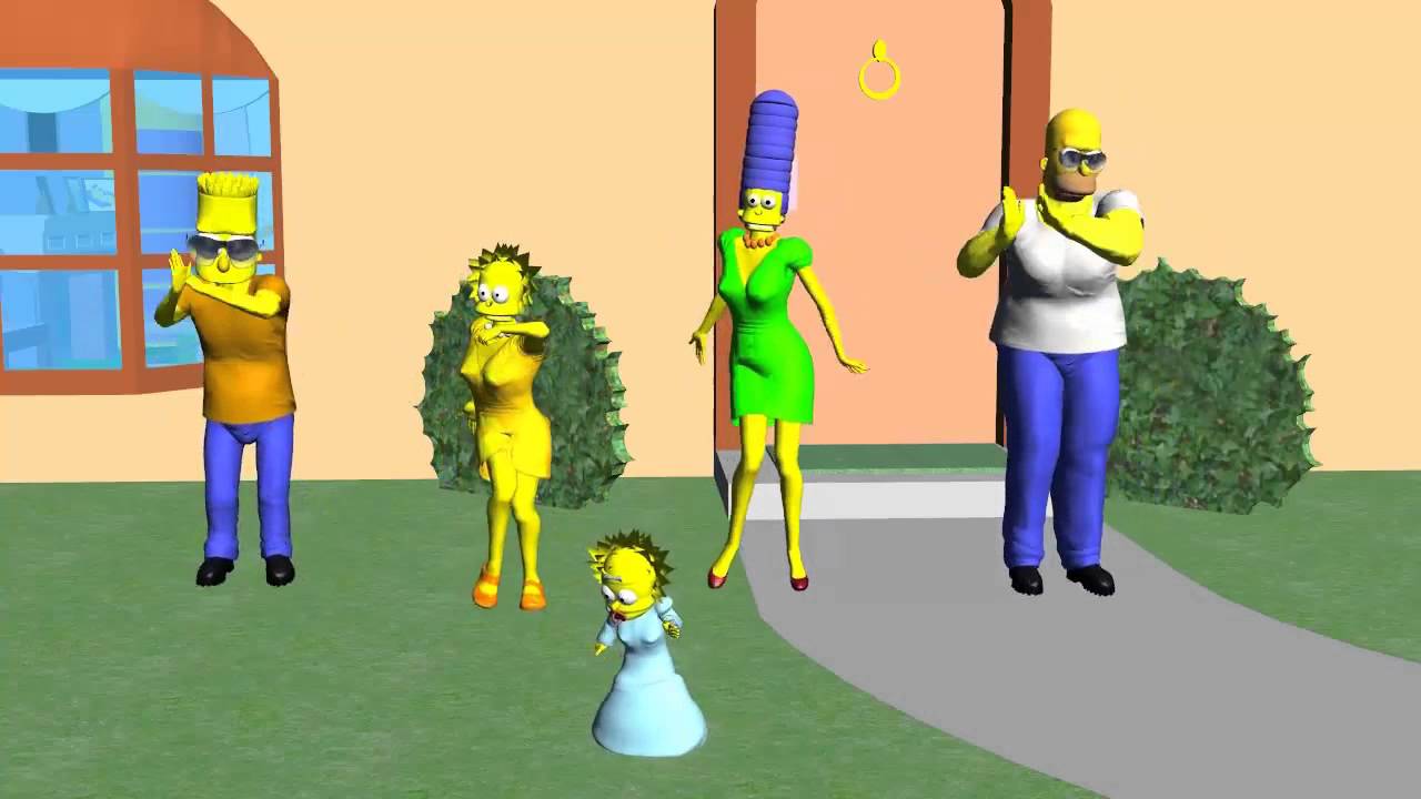 SIMPSONS - GANGNAM STYLE HD ☆ 3D animated mashup parody