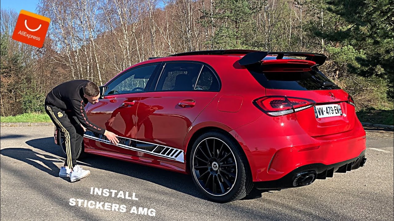 Install STICKERS AMG Mercedes Benz W177 Je Pose Un Autocollant Amg