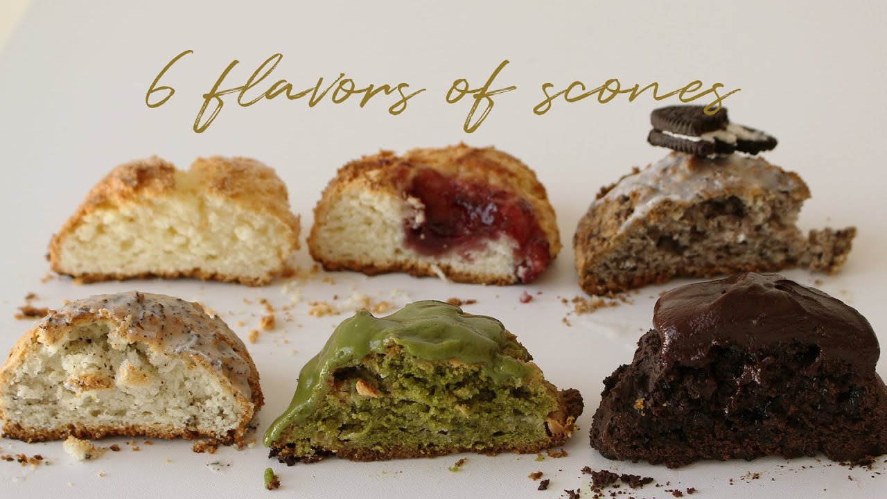Making 6 flavors of scones, scones variety recipe