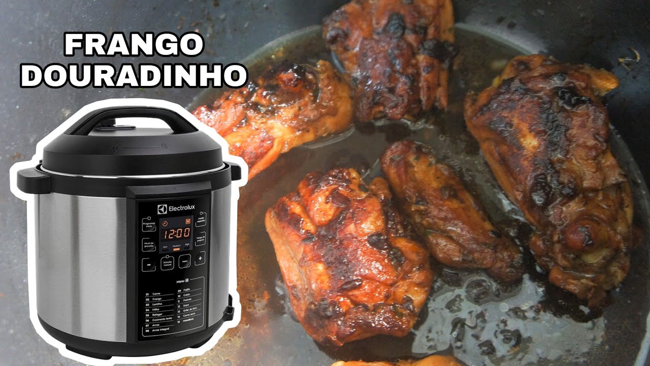 COMO FAZER FRANGO DOURADO NA PANELA ELÉTRICA | TÉCNICA DO AÇÚCAR