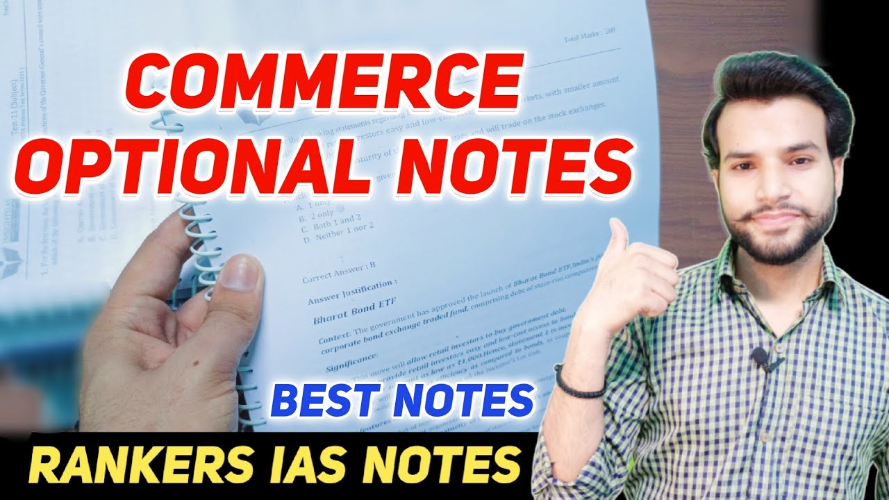 Commerce Optional Notes (Review)🔥| Rankers Coaching Commerce Notes | UPSC Best Commerce Notes 2021