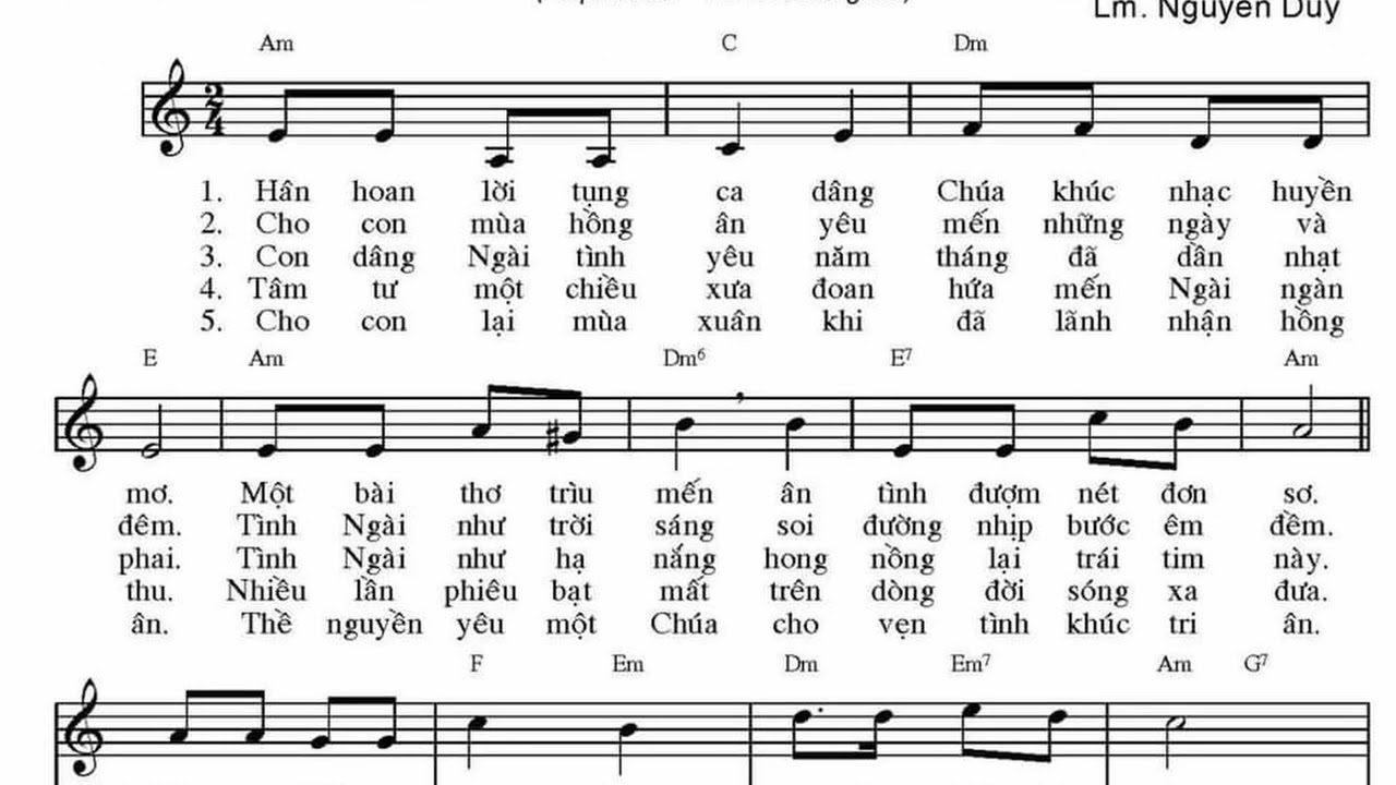 Ca Khúc Hồng Ân 1