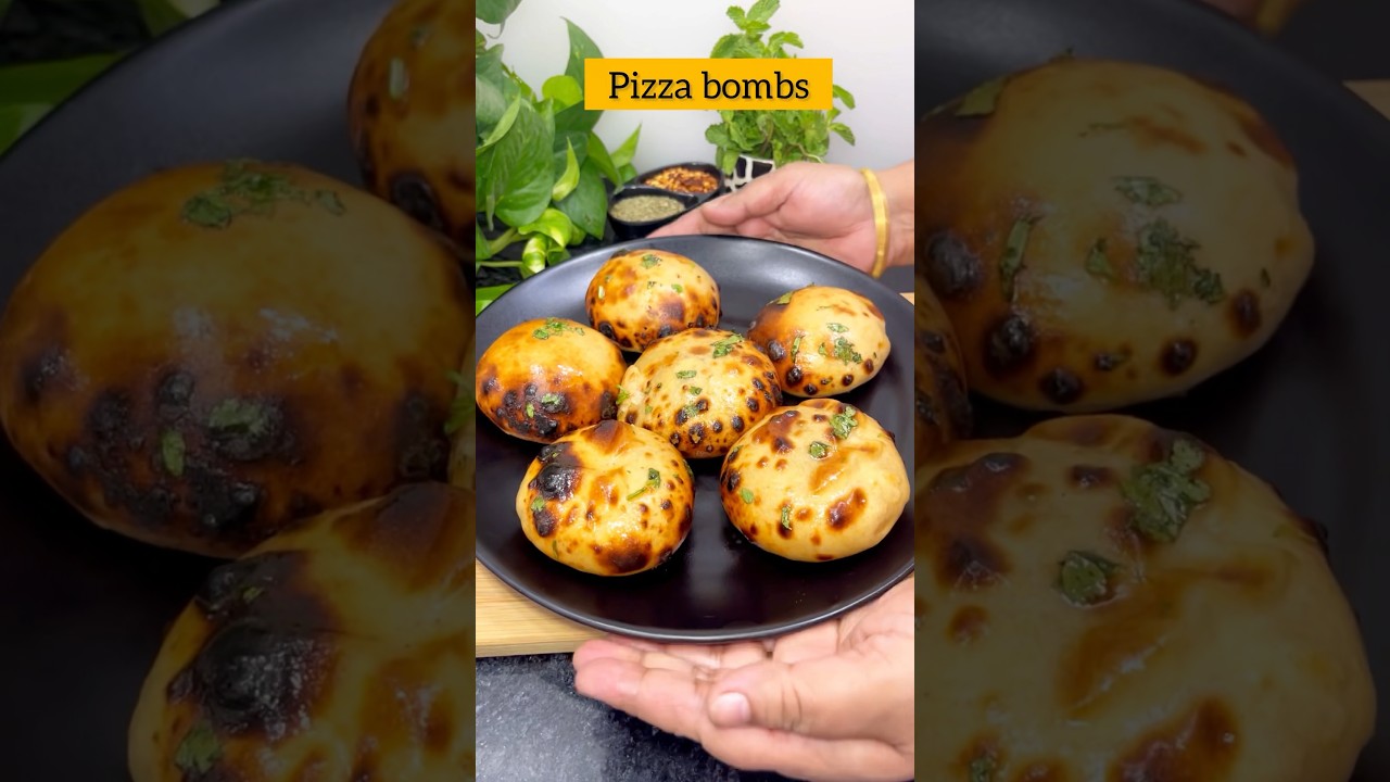 #ytshorts healthy and easy pizza bombs 😍 Make such a snack with just one cup of flour that will m...