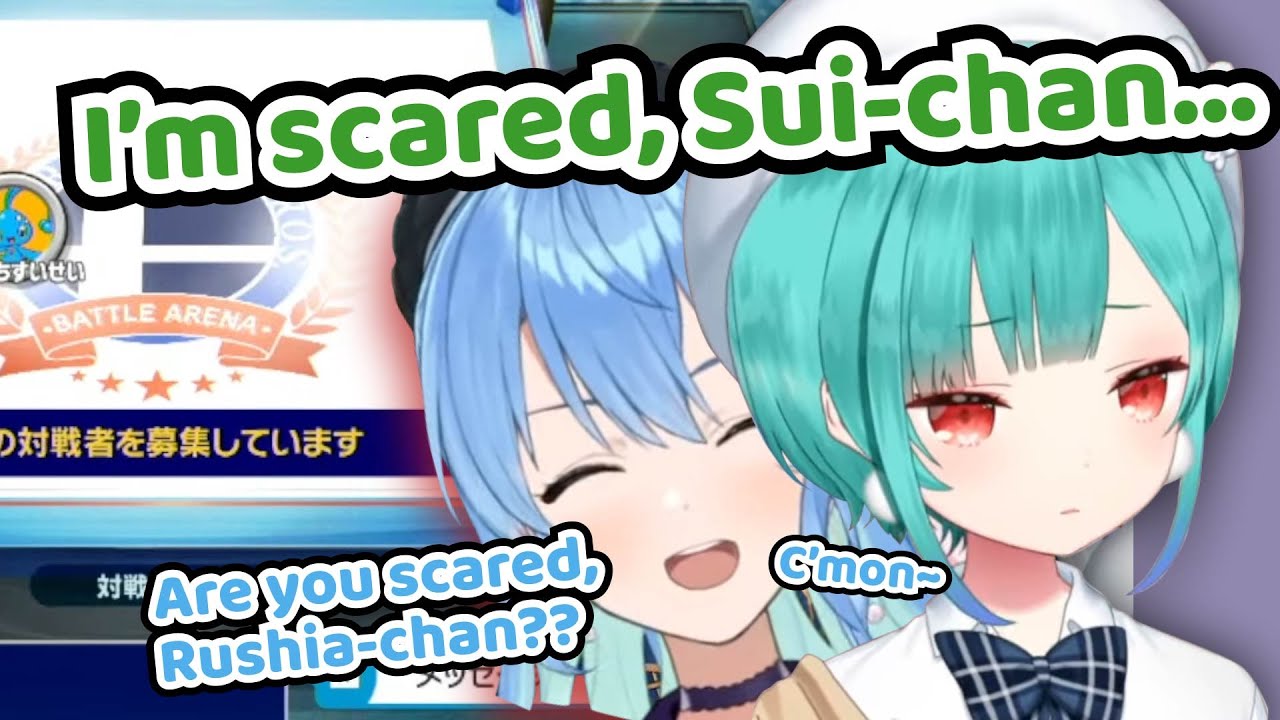Cute Sui-chan Convinced Rushia to Play a Horror Game【Hololive | Suisei x Rushia】