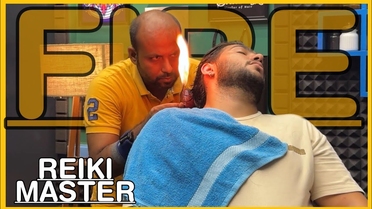 ASMR Intense Fire 🔥 Massage  and Unwanted Hair Removal by REIKI MASTER💈#asmr