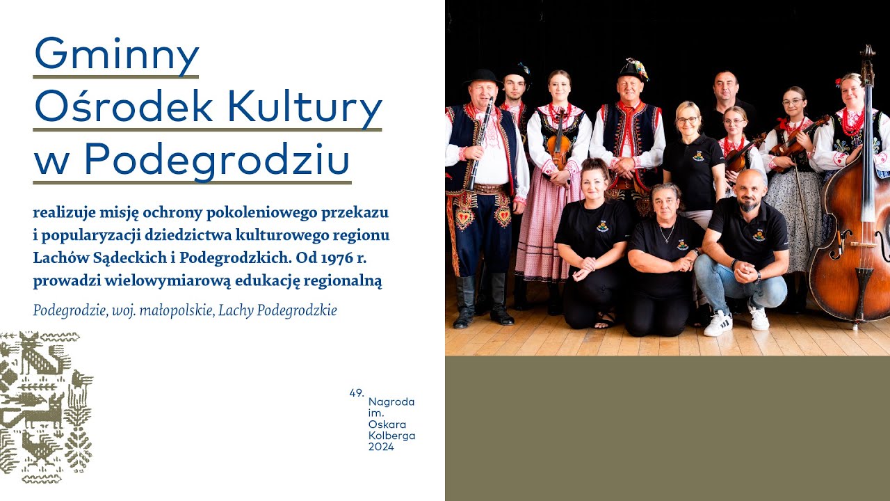 Gminny Ośrodek Kultury w Podegrodziu | 49. Nagroda im. Oskara Kolberga