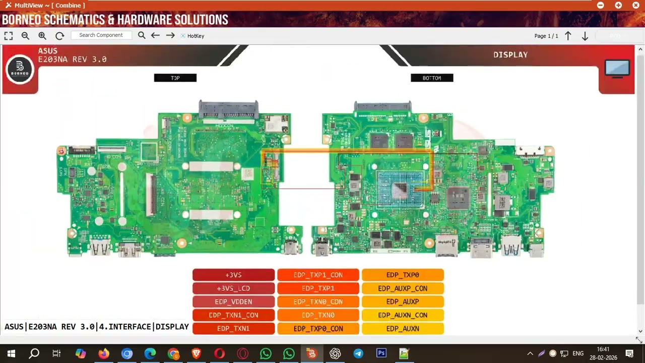 ASUS E203NA Rev 3.0 – Display & light Fix #borneoschematic #rgsmstore #manojkumarsaini #rgsm