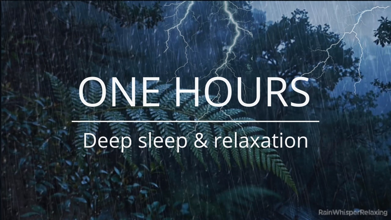 Rain in the Deep Forest at Night 🌿 ASMR Jungle Rain Sounds for Sleep, Relaxation & Stress Relief