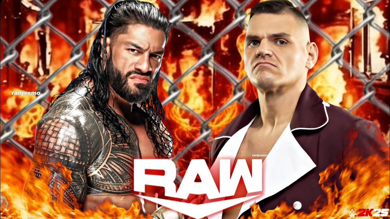 Roman Reigns vs Gunther Wwe Raw Netflix 4 Feb 2026 Steel Cage Wwe2k25 Simulation - FULL MATCH