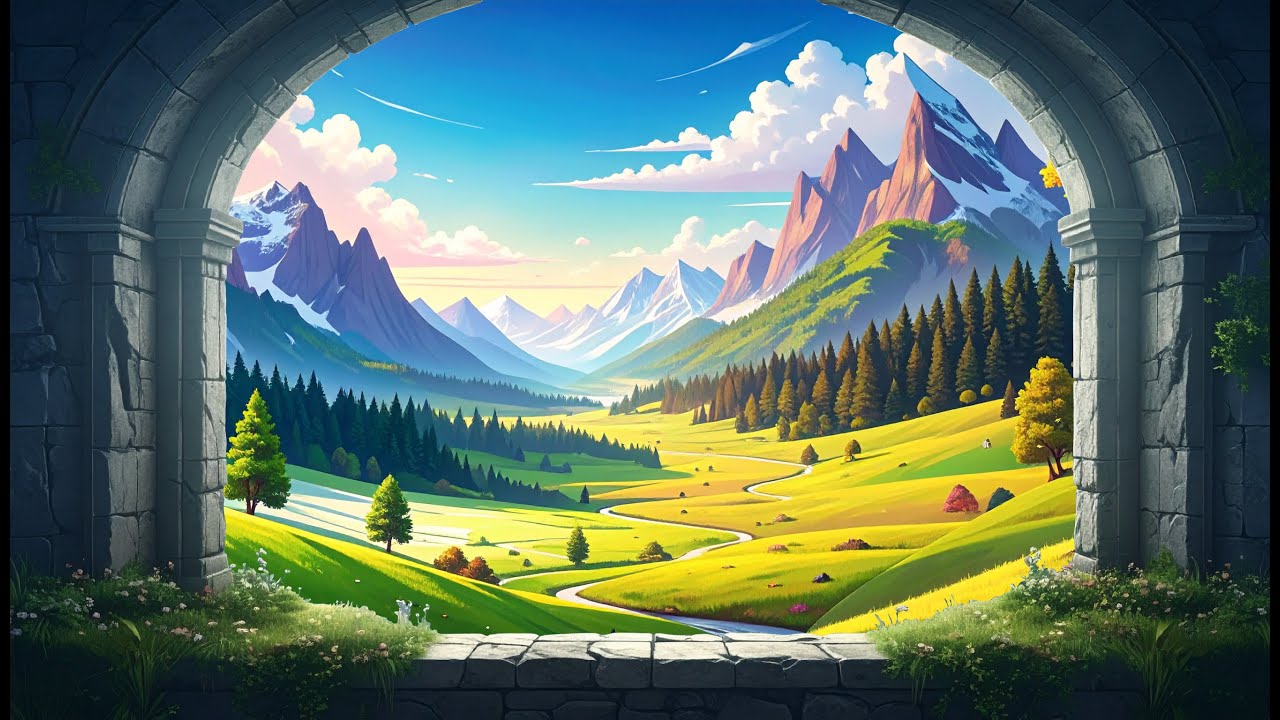 Medieval Castle Window ☀️ Summer Day Ambience | Peaceful Fantasy for Reading & Relaxation