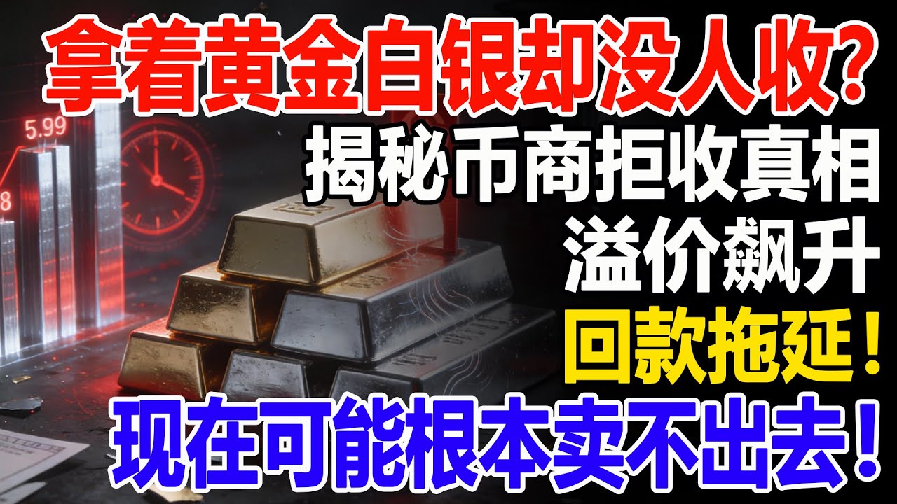 拿著黃金白銀卻沒人收？揭秘幣商拒收真相，溢價飆升、回款拖延！現在可能根本賣不出去？#白銀#黃金#現貨價格#投資#理財#黃金#銀行#經濟學#金融#理財#晚年生活#晚年幸福#退休#退休生活