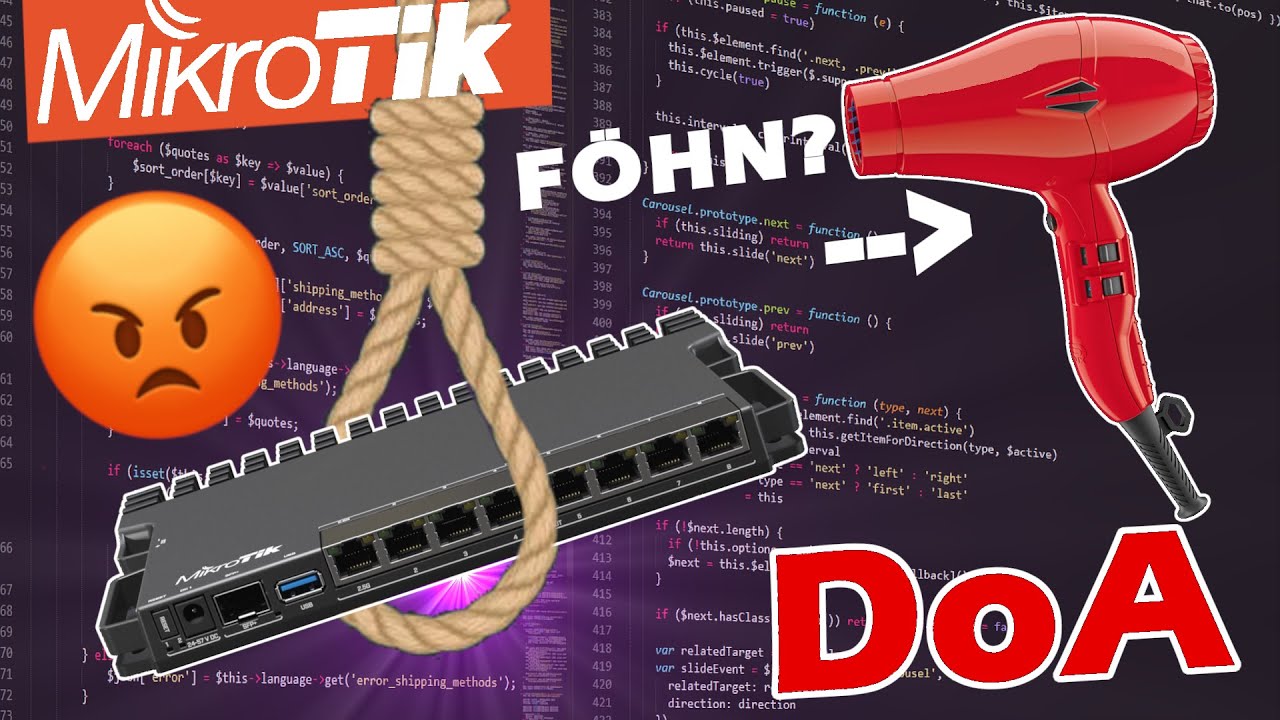Mikrotik RB5009UPr DoA - EIN FÖHN ???? #router #doa #hairdryer