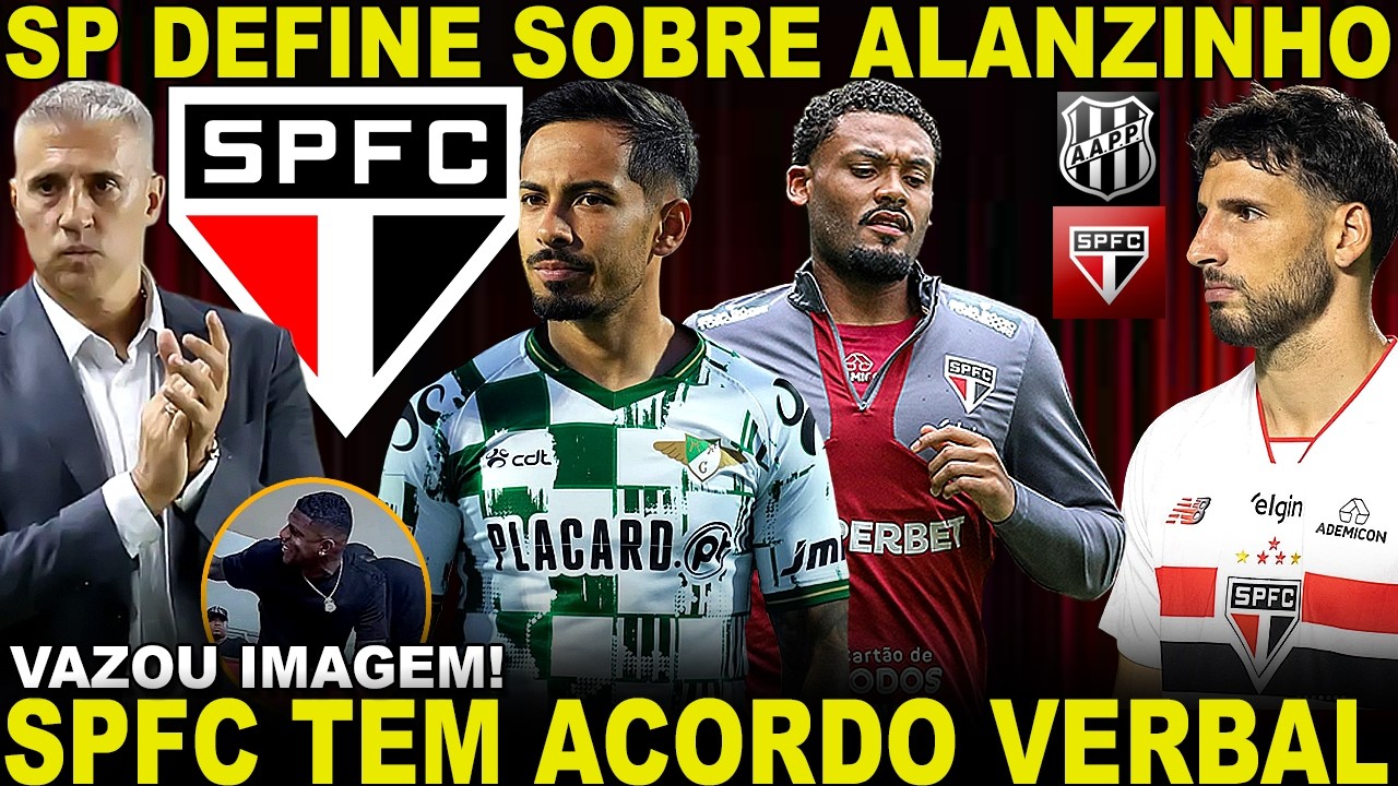 VAI ASSINAR!!! SPFC FECHA ACORDO COM JOGADOR! ASSINA POR DOIS ANOS! ALANZINHO CHEGANDO? CALLERI E+