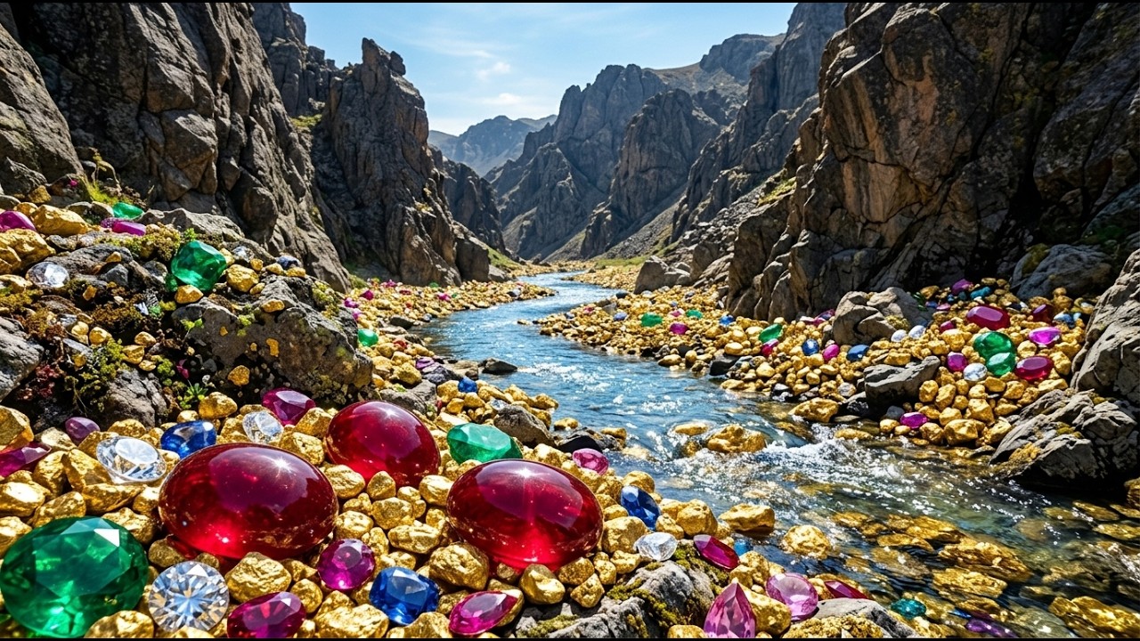 Nature’s Hidden Vault: Rare Gold and Gemstones Discovered by Accident!”