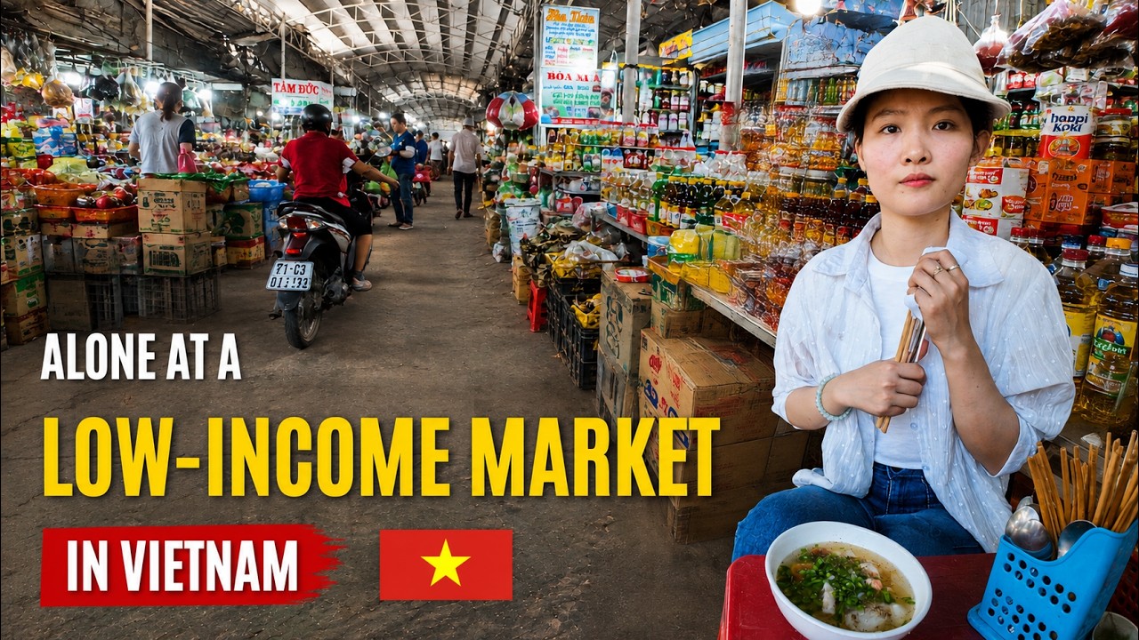 Alone at a Low-Income Market in Vietnam