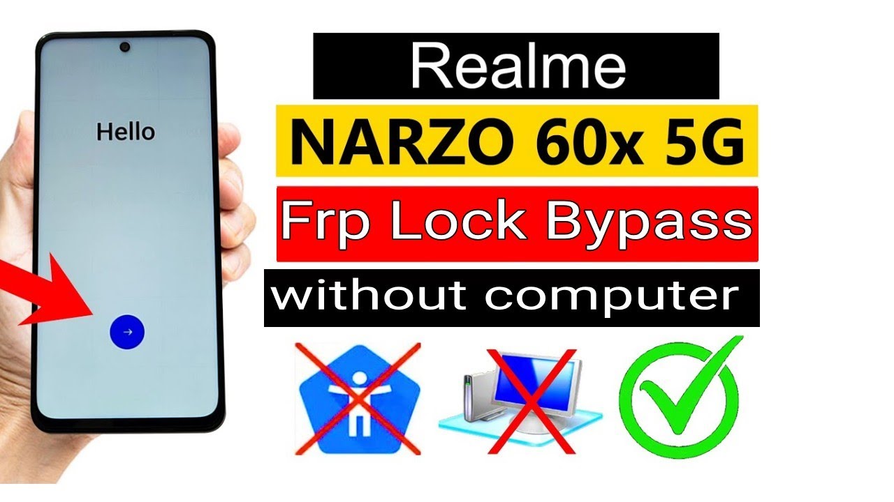 Realme Narzo 60x 5G FRP Bypass Without PC   RMX3782 Google Unlock