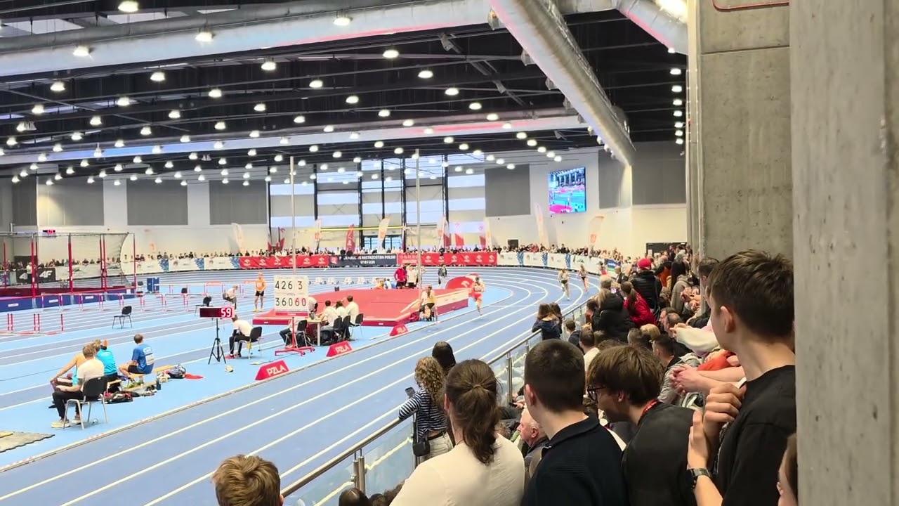 Oliwia 24.10 R.Ż. 6tor Mistrzostwa Polski U20 Rzeszów 15.02.2026