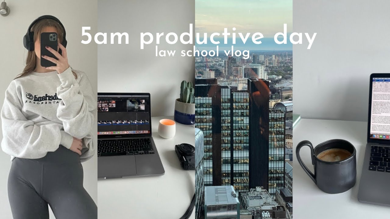 5am *EXTREMELY* PRODUCTIVE day in my life at law school (uni vlog)