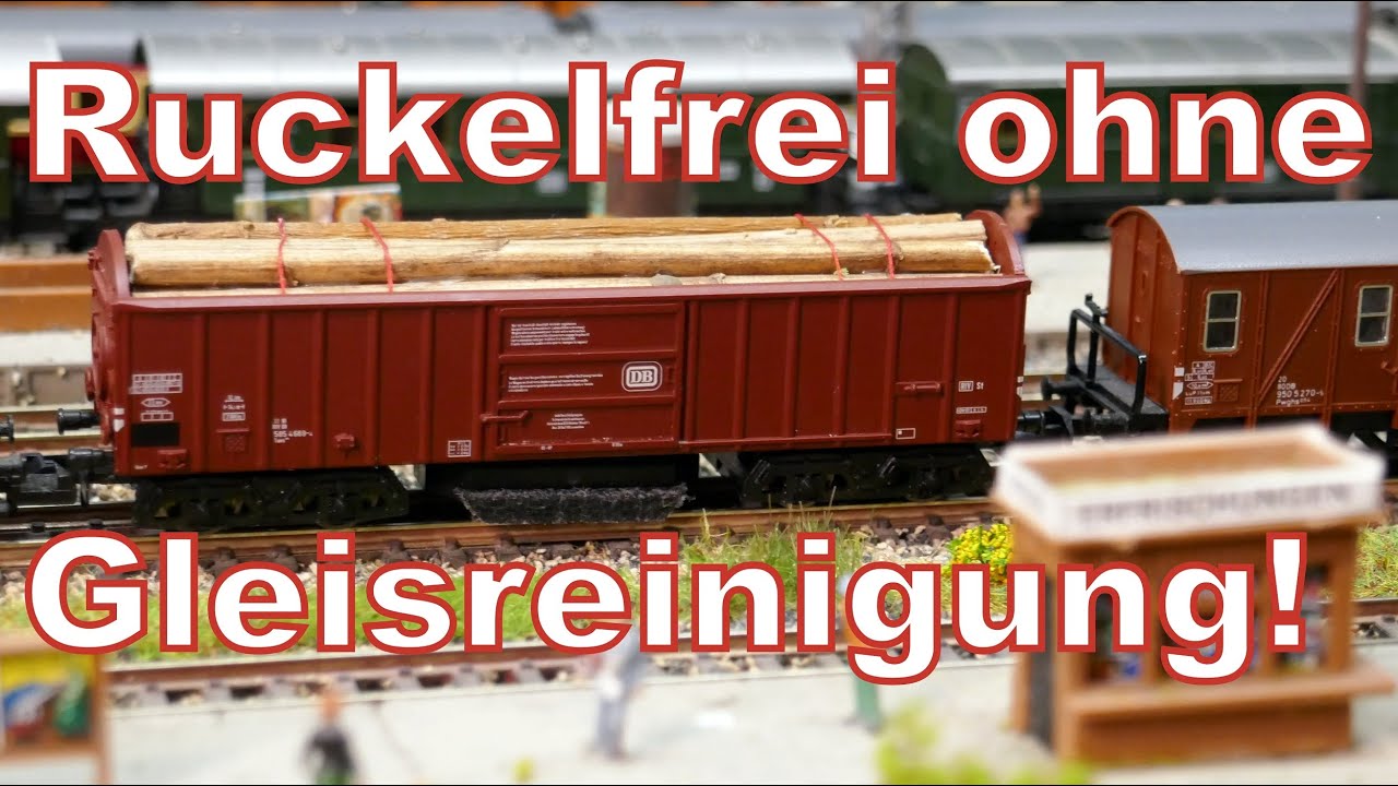Gleisreinigung überflüssig machen, ruckelfrei fahren, Modellbahn, Spur N, Reinigungswagen, Minitrix