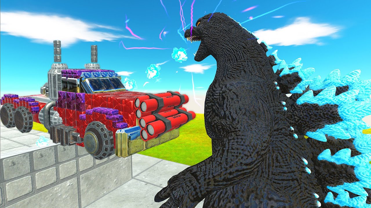 Explosive Car vs Giant Monsters - Animal Revolt Battle Simulator